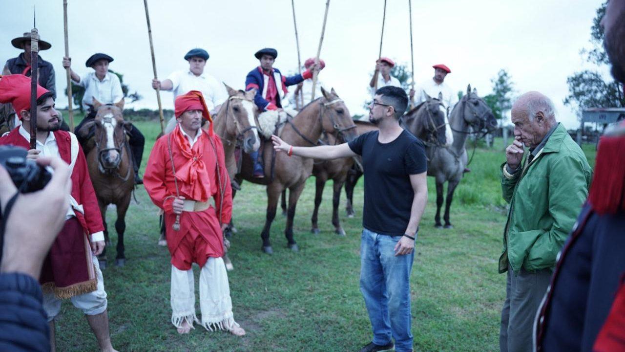 David Salmón rodaje Rojo Punzó