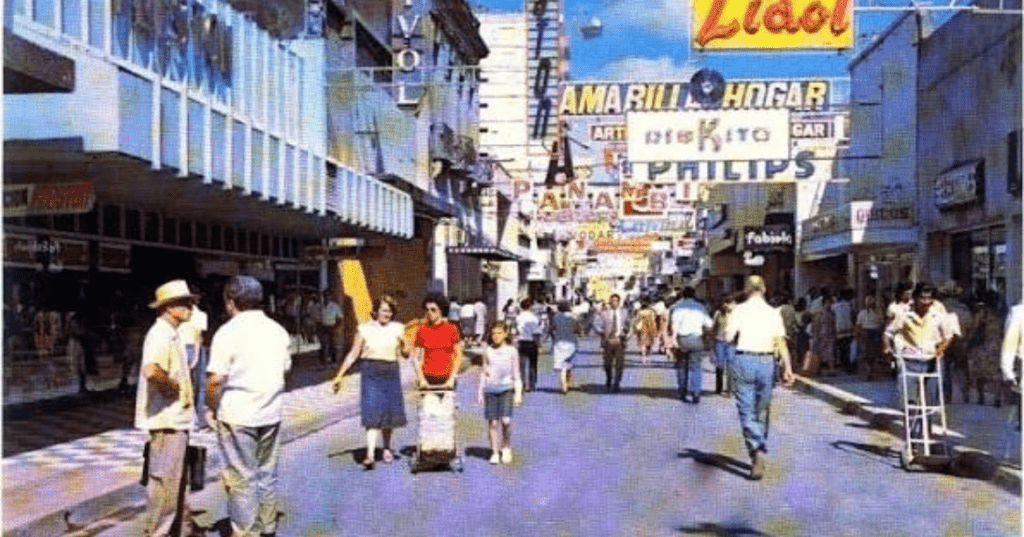 Peatonal Junin Corrientes Capital años 1970