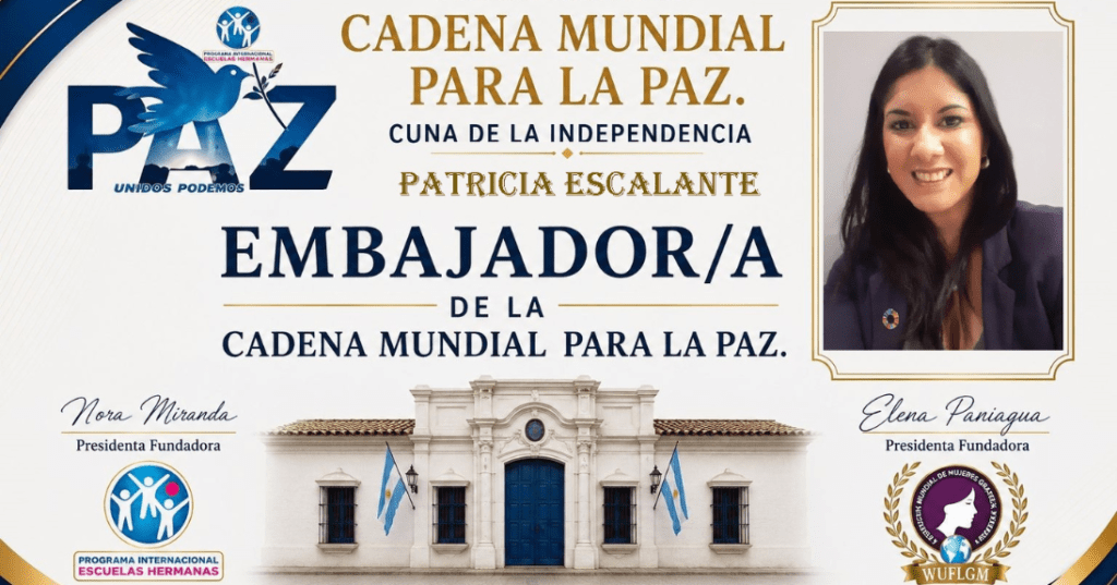 Patricia Escalante Embajadora de Paz